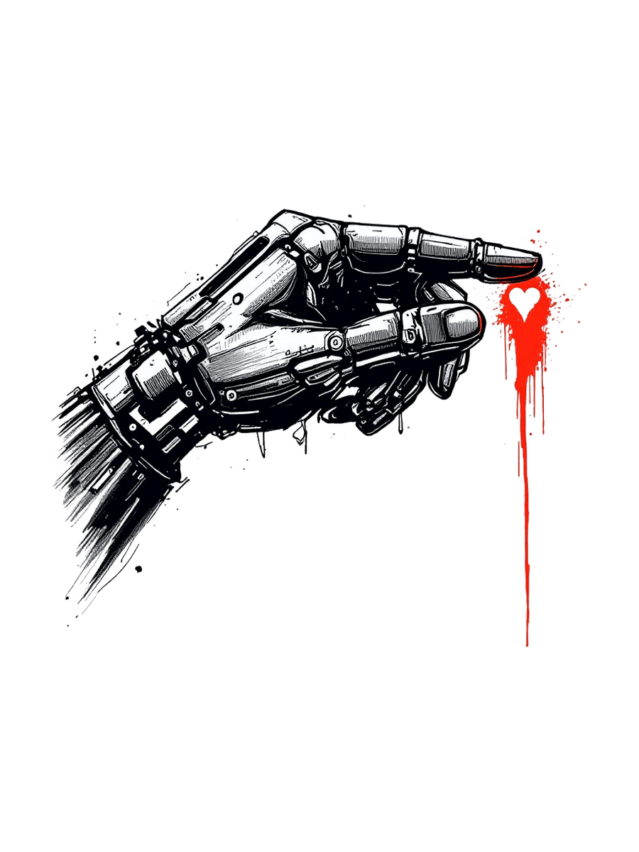 robotic hand pressing software buttons