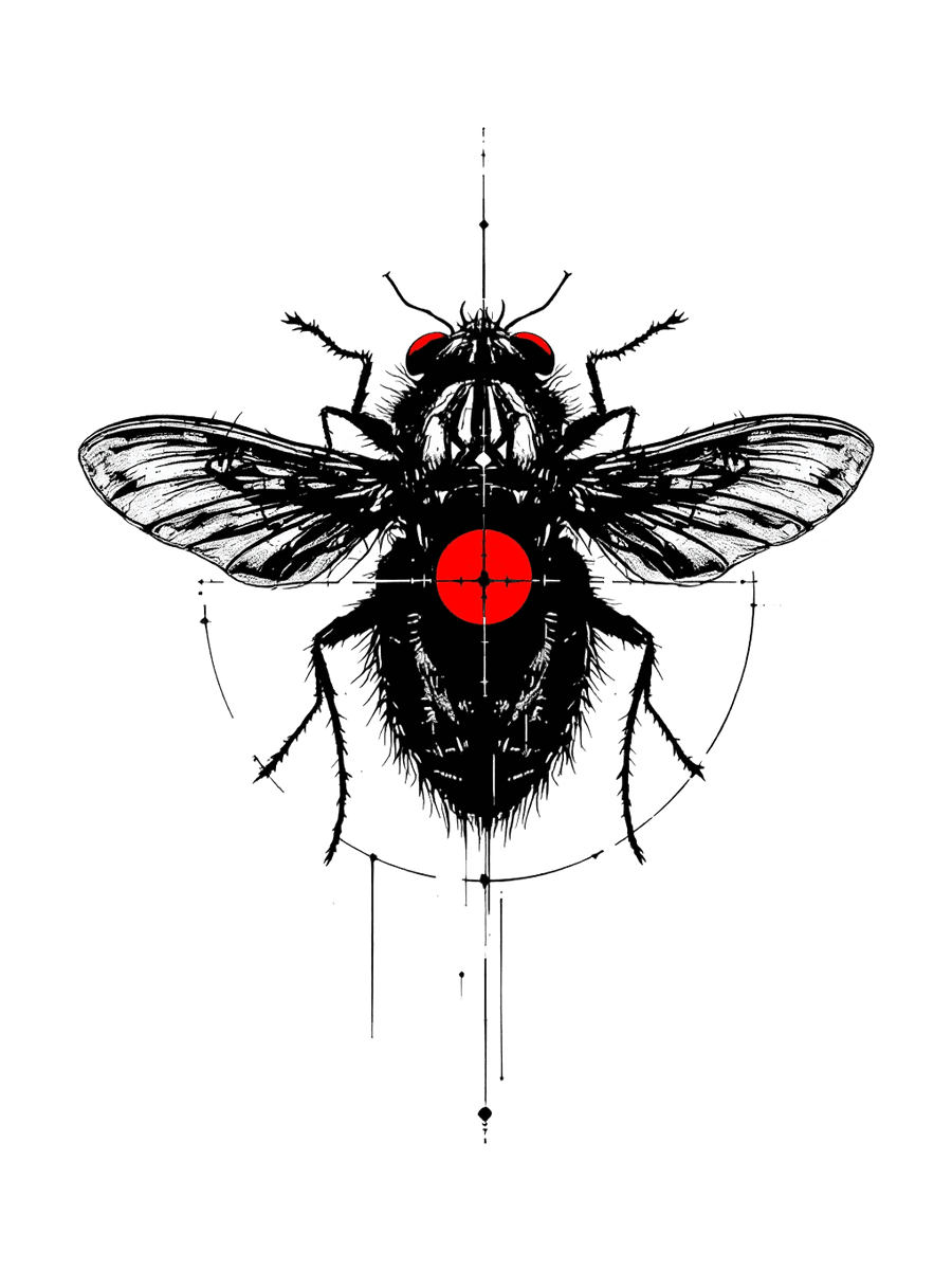 fly with laser crosshair