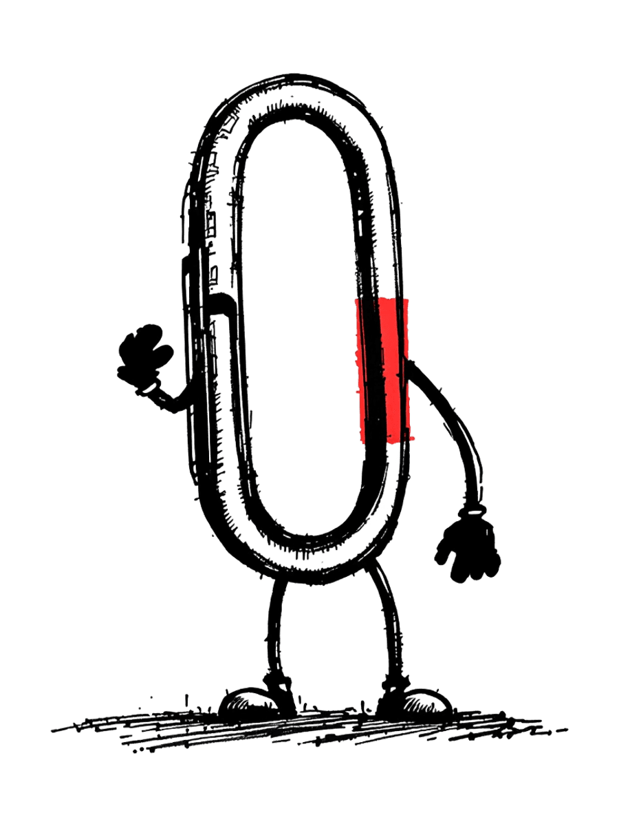 Clippy paperclip mascot