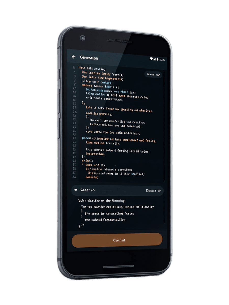 smartphone met app-bouwer interface